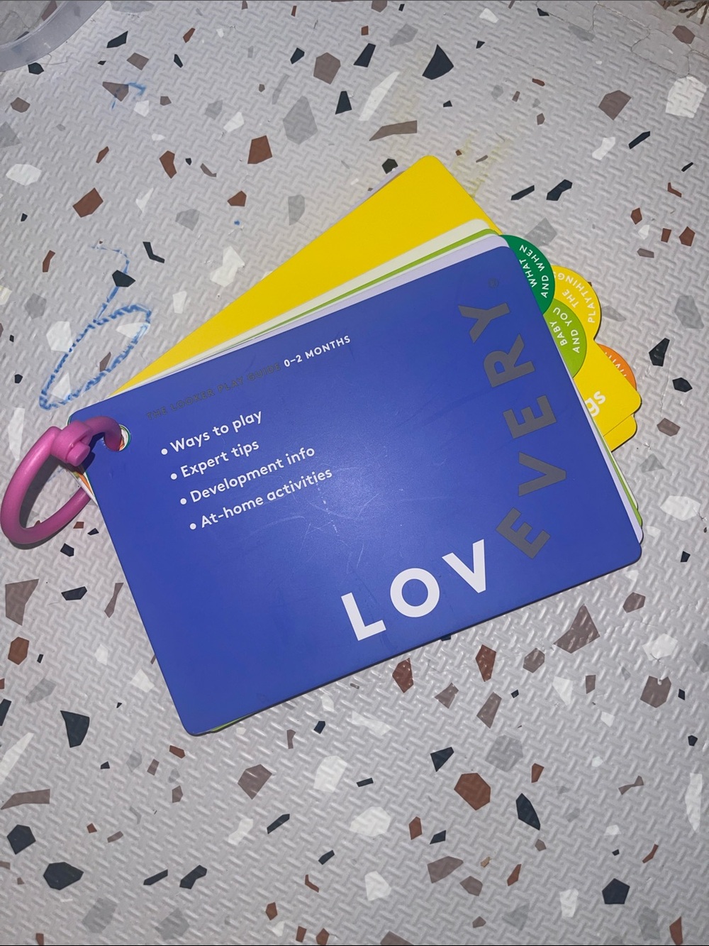 Loveyery Baby Activity Cards - Blue and Yellow Infant Play Set